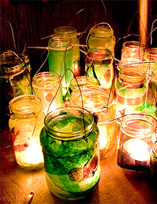 mason jar wedding centerpieces with candles
