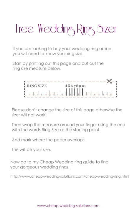 free printable wedding ring sizer