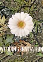 camo and daisy wedding invitation